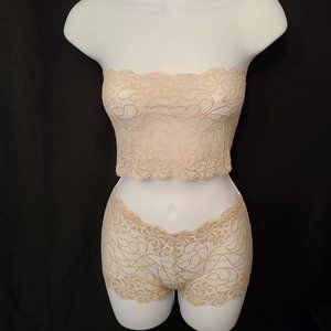 Lingerie - Blanc Sexy Lace 2 Piece $L-BUN$